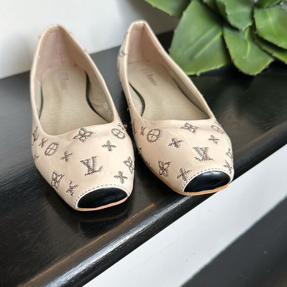 $5 Christmas in July New slip-on cream women’s flats ballet neutral size 5.5 - Picture 2 of 7